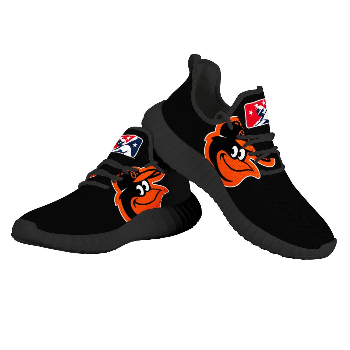 Women's Baltimore Orioles Mesh Knit Sneakers/Shoes 002